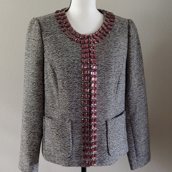Dana Buchman Tweed Fully Lined Jacket - Picture 1 of 15